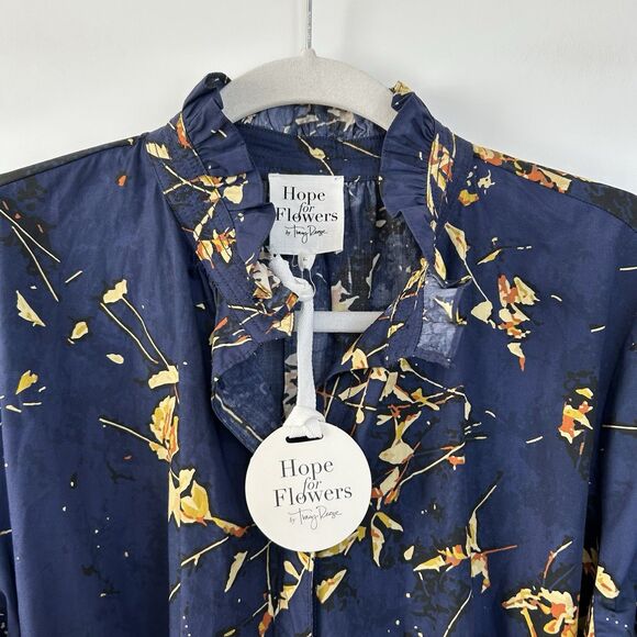 Anthropologie Hope For Flowers Tracy Reese Shirt Dress Full Sleeve Abstract Sz L - Picture 3 of 13